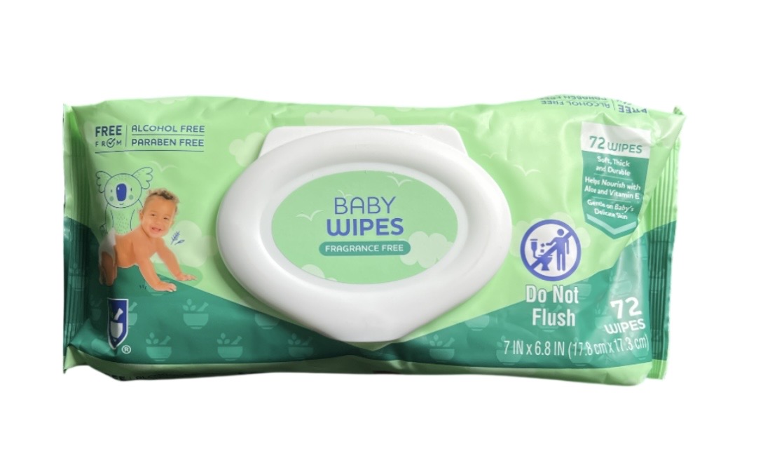1.99 BABY WIPES 72 COUNT 